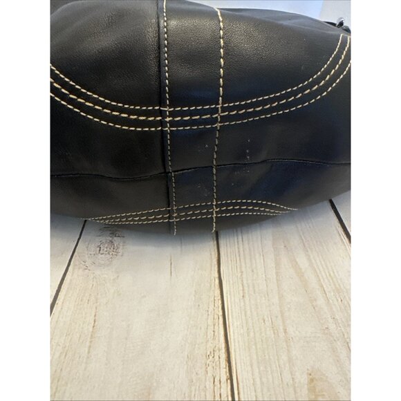 Y2K Coach Soho Black Leather Medium Hobo Fringe Shoulder Bag 8A03 13x9x3" VGUC - Picture 6 of 7